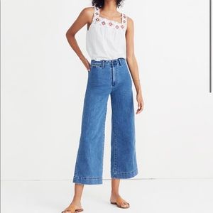 Madewell Emmett Wide Leg Crop Jean - Rosalie Wash